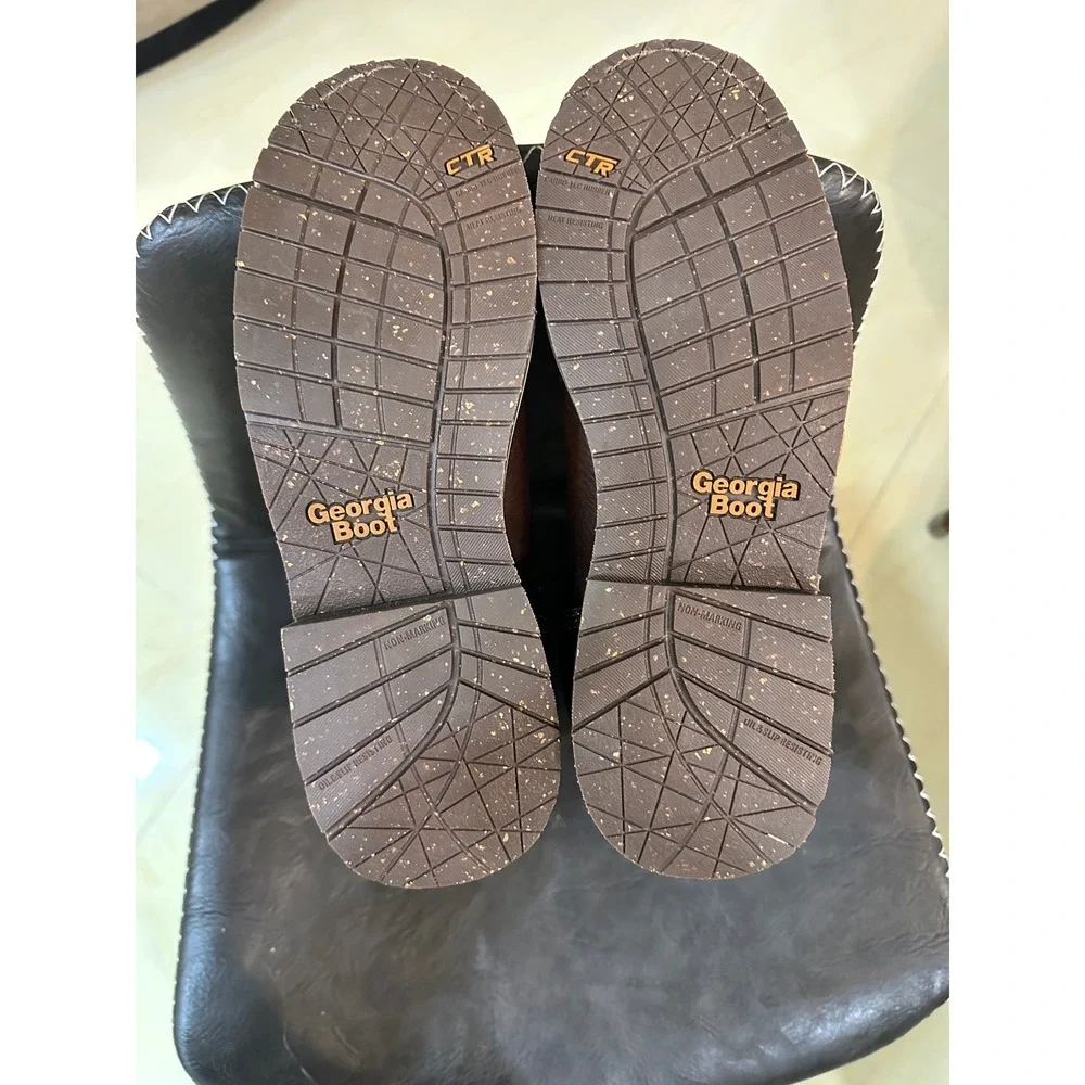 Georgia Boot GB00516 Eagle One Waterproof Pull-On‎ Work Boots Brown Leather EH